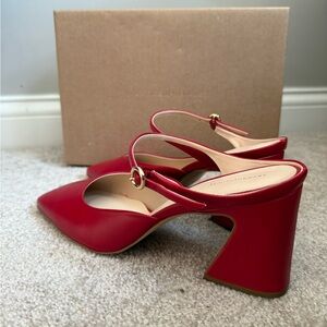 Anthropologie Bold Red Heels